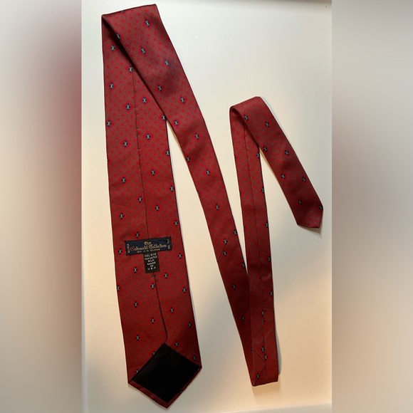 Vtg Cotswold Collection by J. S. Blank Red Abstract Pattern Silk Tie 3 1/4 x 58 - Picture 3 of 4